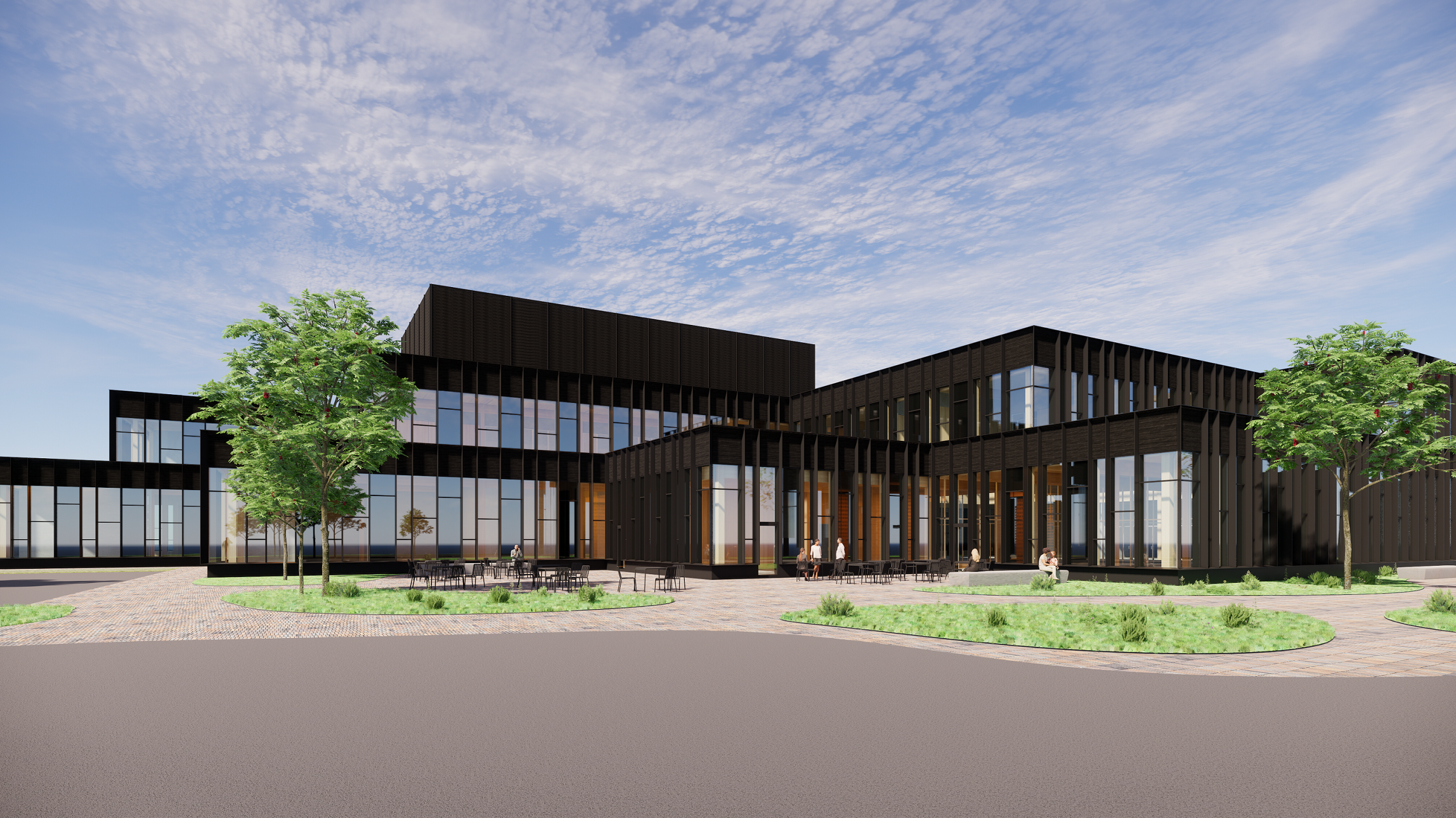 Cobot Hub Lukningsentreprise  - HSHansenFasad - Semi-unitized facadeelementer.