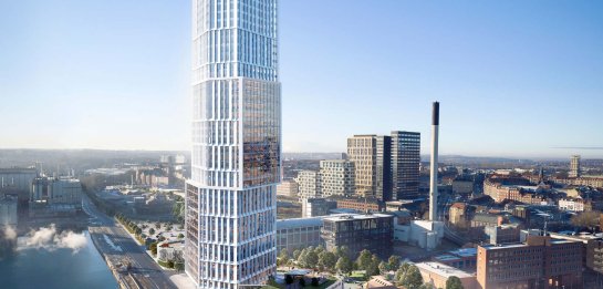 HSHansen wins facade contract on Denmarks tallest office building (Visualisering C.F. Møller)